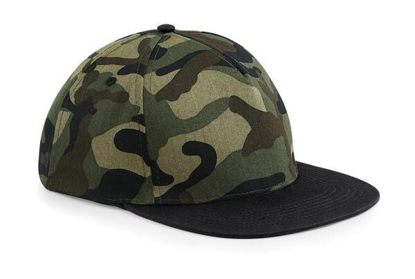 Beechfield B691 - Retro Camouflage Snapback Cap with Customizable Features