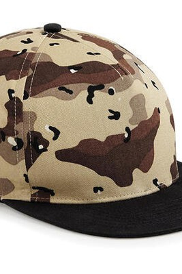 Beechfield B691 - Retro Camouflage Snapback Cap with Customizable Features