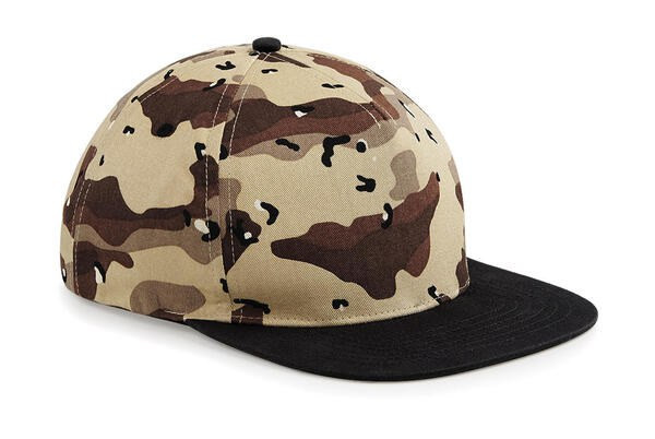 Beechfield B691 - Retro Camouflage Snapback Cap with Customizable Features