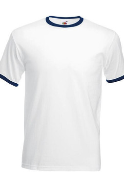 Fruit of the Loom 61-168-0 - T-shirt Contrasté en Coton Belcoro