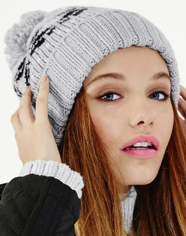 Beechfield B456 - Fair Isle Snowstar Beanie