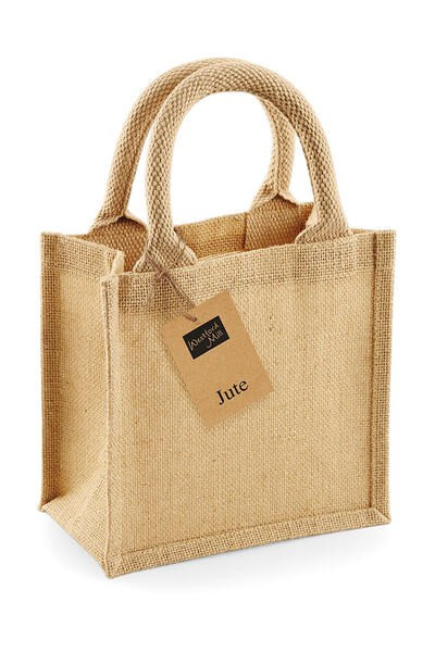 Westford mill W411 - Eco-Friendly Jute Gift Bag with Cotton Handles