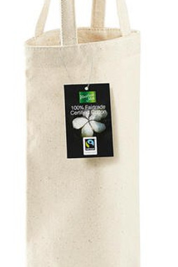 Westford mill W620 - Eco-Friendly Fairtrade Cotton Wine Bottle Carrier