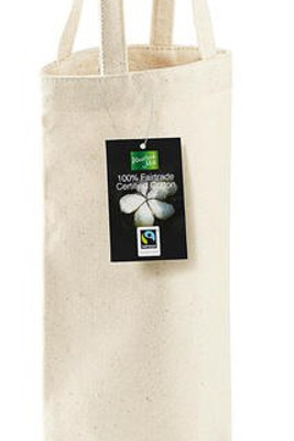 Westford mill W620 - Eco-Friendly Fairtrade Cotton Wine Bottle Carrier