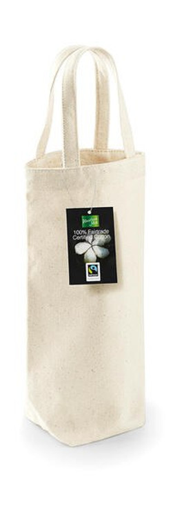 Westford mill W620 - Eco-Friendly Fairtrade Cotton Wine Bottle Carrier