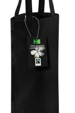 Westford mill W620 - Eco-Friendly Fairtrade Cotton Wine Bottle Carrier