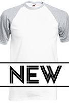 Fruit of the Loom SS026 - Maglietta Baseball Maniche Corte Premium