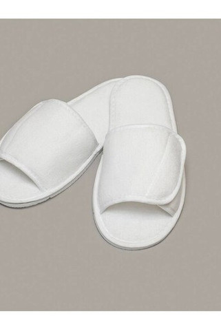 Towel City TC067 - Open toe slippers with hook and loop strap