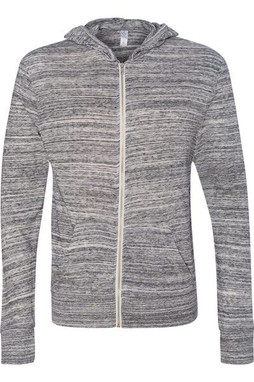 Alternative 1970e1 - Unisex Eco-Jersey Hooded Full-Zip T-Shirt