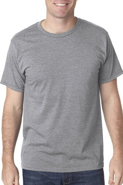 Bayside 5010 - USA Made Ringspun 50/50 Heather Unisex T-Shirt