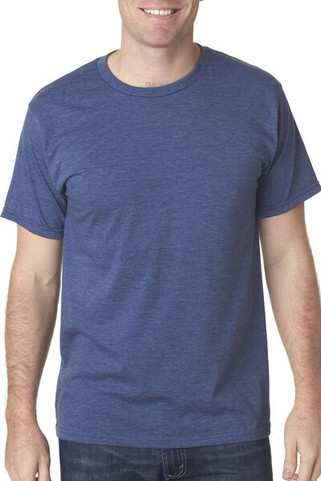 Bayside 5010 - USA Made Ringspun 50/50 Heather Unisex T-Shirt