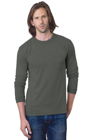 Bayside 8100 - USA-Made Long Sleeve T-Shirt with a Pocket