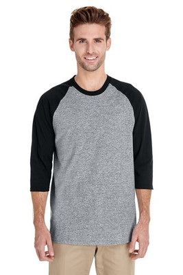 Gildan 5700 - Remera de algodón grueso manga raglán tres cuartos 