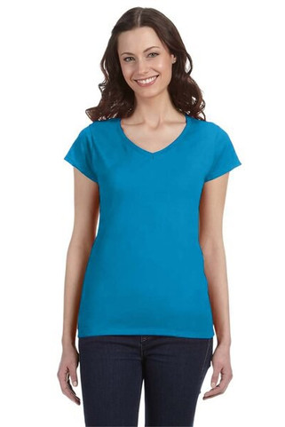 Gildan 64V00L - Ladies Softstyle V-Neck Cotton T-Shirt by Gildan