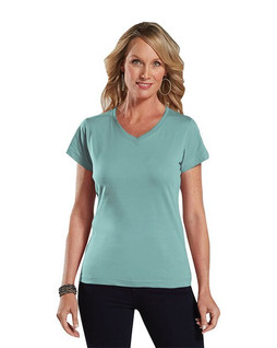 LAT 3507 - Ladies Fine Jersey V-NeckT-Shirt
