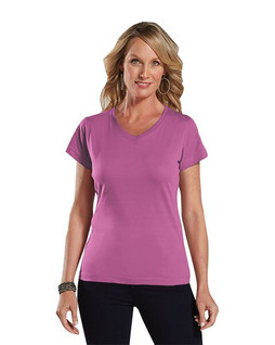 LAT 3507 - Remera fina de jersey con cuello en V
