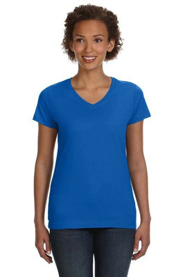 LAT 3507 - Remera fina de jersey con cuello en V