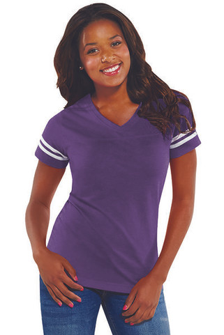 LAT 3537 - Ladies Vintage Football T-Shirt