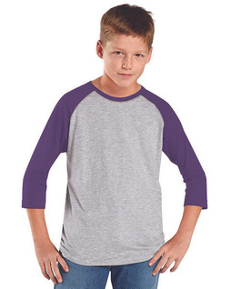 LAT 6130 - Youth Retro Style Three-Quarter Sleeve Baseball Tee
