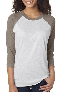Next Level 6051 - Unisex Tri-Blend Three-Quarter Sleeve Raglan Tee 