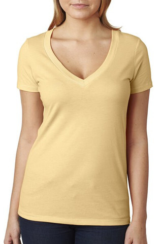 Next Level 6640 - Stylish Deep V-Neck Cotton Blend Tee