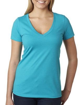 Next Level 6640 - Stylish Deep V-Neck Cotton Blend Tee