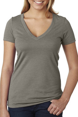 Next Level 6640 - Stylish Deep V-Neck Cotton Blend Tee