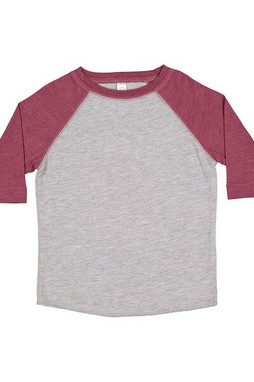 Rabbit Skins 3330 - Toddler Fine Jersey Three-Quarter Sleeve Baseball T-Shirt