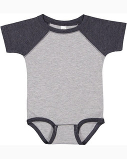 Rabbit Skins 4430 - Fine Jersey Infant Three-Quarter Sleeve Baseball Bodysuit