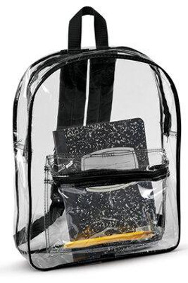 Liberty Bags 7010 - Transparent PVC Backpack with Durable Polyester Straps