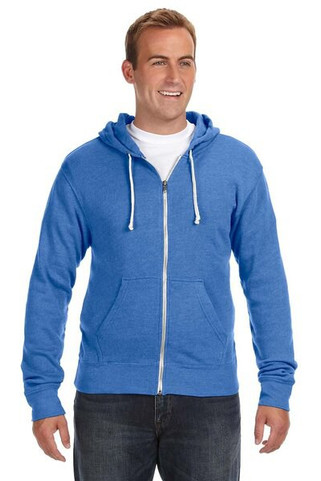 J. America J8872 - Adult Tri-Blend Fleece Full-Zip Hood