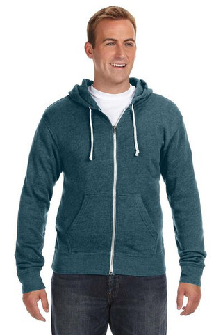 J. America J8872 - Adult Tri-Blend Fleece Full-Zip Hood