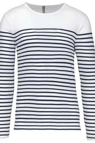 Kariban K366 - Men’s striped long sleeve mariniere