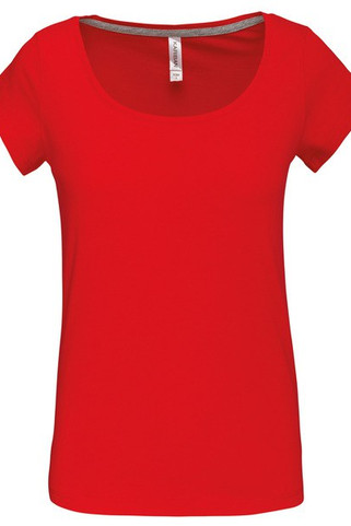 Kariban K384 - Damen-Kurzarm-T-Shirt mit U-Boot-Ausschnitt