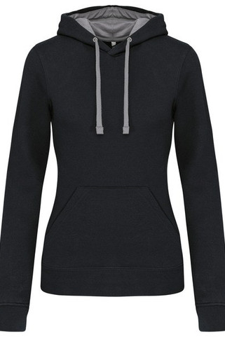 Kariban K465 - Damen Sweatshirt mit Kapuze in Kontrastfarbe