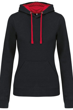 Kariban K465 - Ladies’ contrast hooded sweatshirt