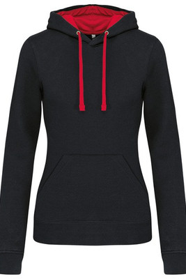 Kariban K465 - Ladies’ contrast hooded sweatshirt