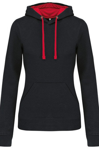 Kariban K465 - Sweat-shirt capuche contrastée femme