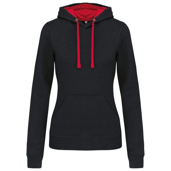 Kariban K465 - Felpa donna con cappuccio a contrasto
