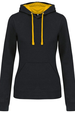 Kariban K465 - Felpa donna con cappuccio a contrasto