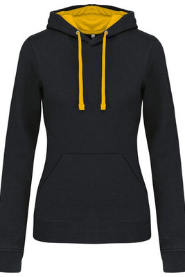 Kariban K465 - Damen Sweatshirt mit Kapuze in Kontrastfarbe