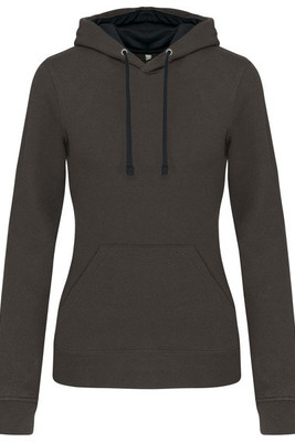 Kariban K465 - Damen Sweatshirt mit Kapuze in Kontrastfarbe