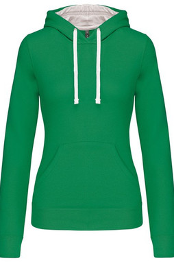Kariban K465 - Ladies’ contrast hooded sweatshirt