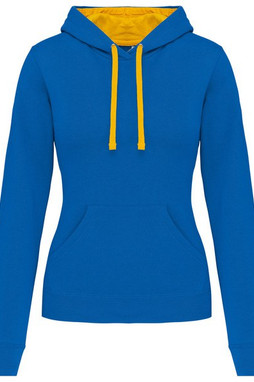 Kariban K465 - Ladies’ contrast hooded sweatshirt