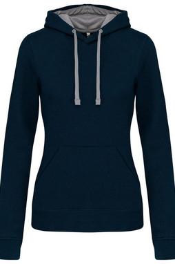 Kariban K465 - Sweat-shirt capuche contrastée femme