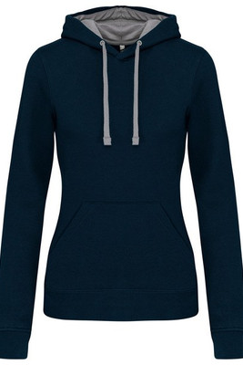 Kariban K465 - Ladies’ contrast hooded sweatshirt