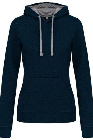 Kariban K465 - Damen Sweatshirt mit Kapuze in Kontrastfarbe