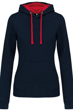 Kariban K465 - Sweat-shirt capuche contrastée femme