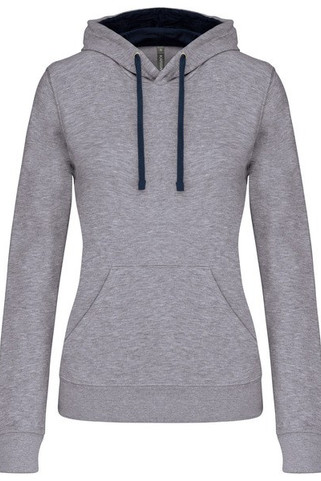 Kariban K465 - Ladies’ contrast hooded sweatshirt