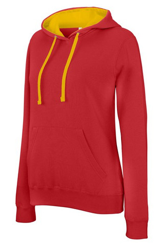 Kariban K465 - Ladies’ contrast hooded sweatshirt